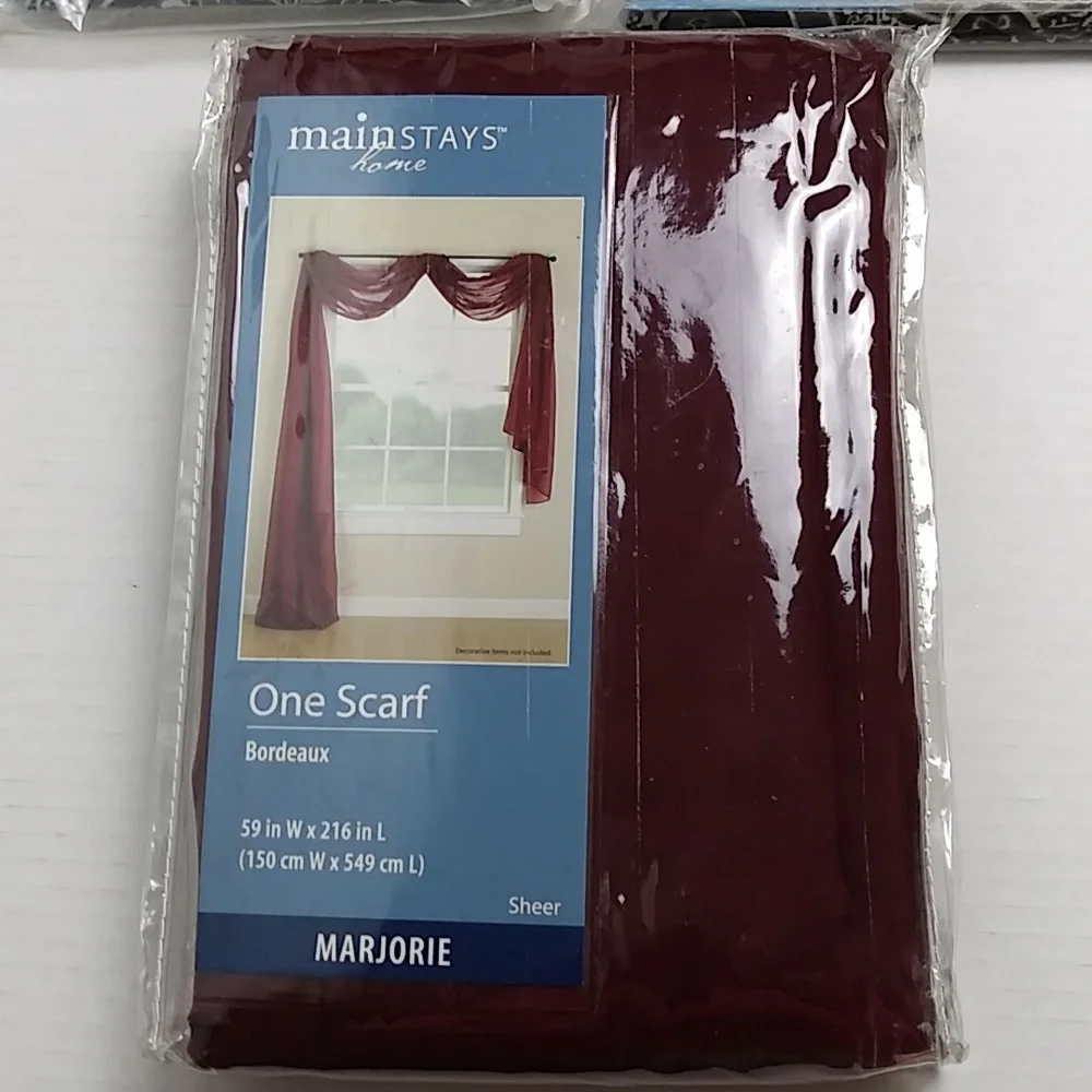 FINAL SALE ✨ 🔥Curtains - 1 Scarf - 2 Single Valance Bundle Of 3  FINAL SALE